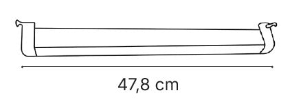InLight Γραμμικό φωτιστικό LED 35W 3000K για μονοφασική ράγα σε μαύρη απόχρωση D:47,5cmX3,3cm (T02701-BL)