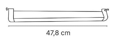 InLight Γραμμικό φωτιστικό LED 35W 3000K για μονοφασική ράγα σε μαύρη απόχρωση D:47,5cmX3,3cm (T02701-BL)