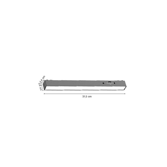 Inlight Γραμμικό φωτιστικό LED 10W 3000K-6000K για ultra thin ράγα σε μαύρη απόχρωση by Tuya and Zigbee D:31,5X2,6X2,4cm (TMZ0020-Black)