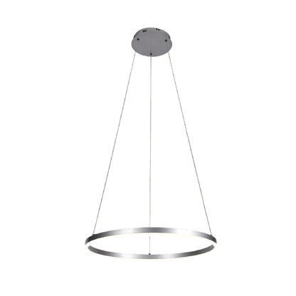 Inlight Κρεμαστό φωτιστικό LED 36W 3CCT (by switch on base) D:80cm (6095-AB-Silver)