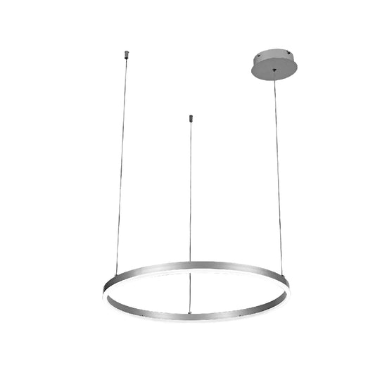 Inlight Κρεμαστό φωτιστικό LED 45W 3CCT (by switch on base) D:100cm (6095-AA-Silver)