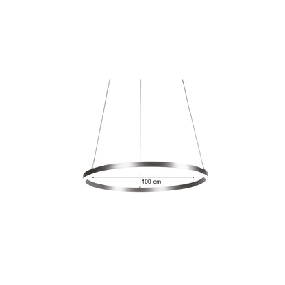 Inlight Κρεμαστό φωτιστικό LED 45W 3CCT (by switch on base) D:100cm (6095-AA-Black)