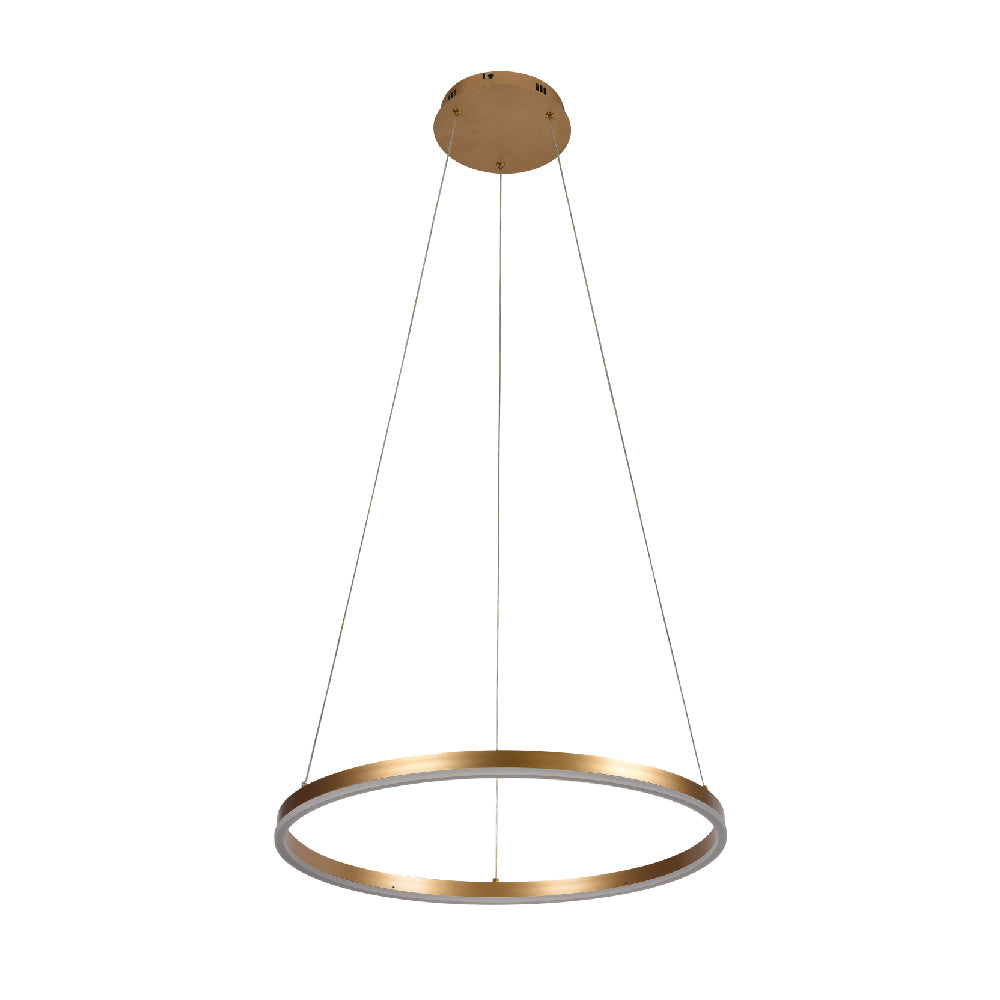 Inlight Κρεμαστό φωτιστικό LED 36W 3CCT (by switch on base) D:80cm (6095-AB-Golden)