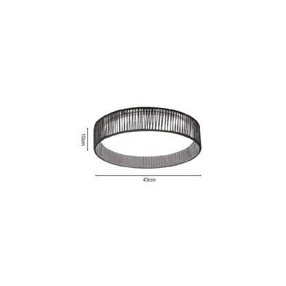 Inlight Πλαφονιέρα οροφής LED 36W 3CCT (by switch on base) από σχοινί και ακρυλικό D:43cm (42039-B)