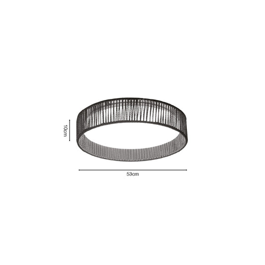 Inlight Πλαφονιέρα οροφής LED 45W 3CCT (by switch on base) από σχοινί και ακρυλικό D:53cm (42039-A)