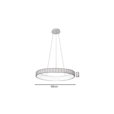 Inlight Κρεμαστό Φωτιστικό LED από σχοινί 3CCT, 32W D:60x8cm (42041)