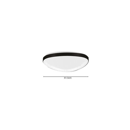 Inlight Πλαφονιέρα οροφής LED 25W 3CCT από μαύρο μέταλλο και ακρυλικό D:61,5x5cm (42043-Black)