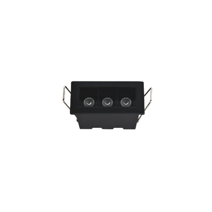 Inlight Downlight σποτ 3*3W 3CCT σε μαύρη απόχρωση (X00190B)