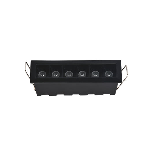 Inlight Downlight σποτ 6*3W 3CCT σε μαύρη απόχρωση (X00200B)