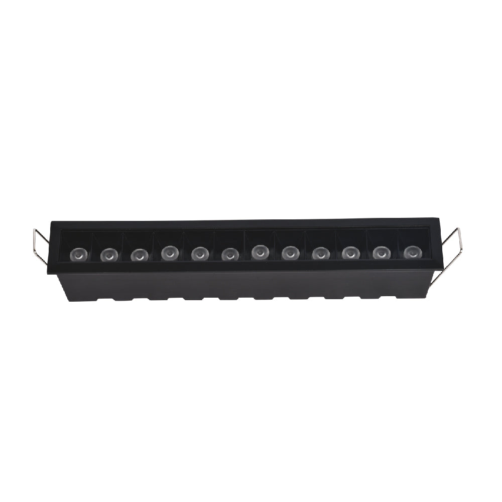 Inlight Downlight σποτ 12*3W 3CCT σε μα΄΄΄΄ύρη απόχρωση (X00210B)