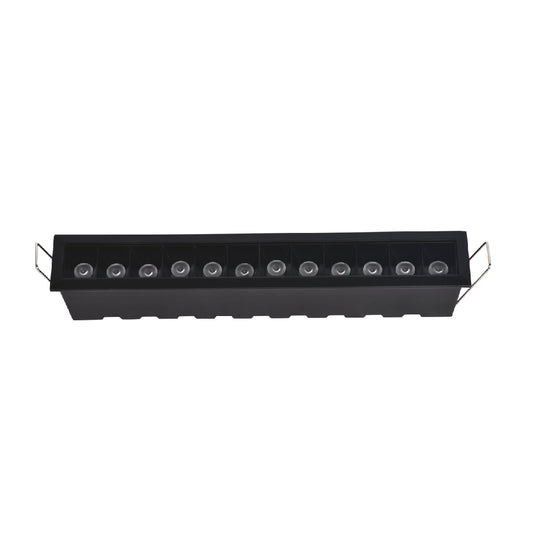 Inlight Downlight σποτ 12*3W 3CCT σε μα΄΄΄΄ύρη απόχρωση (X00210B)