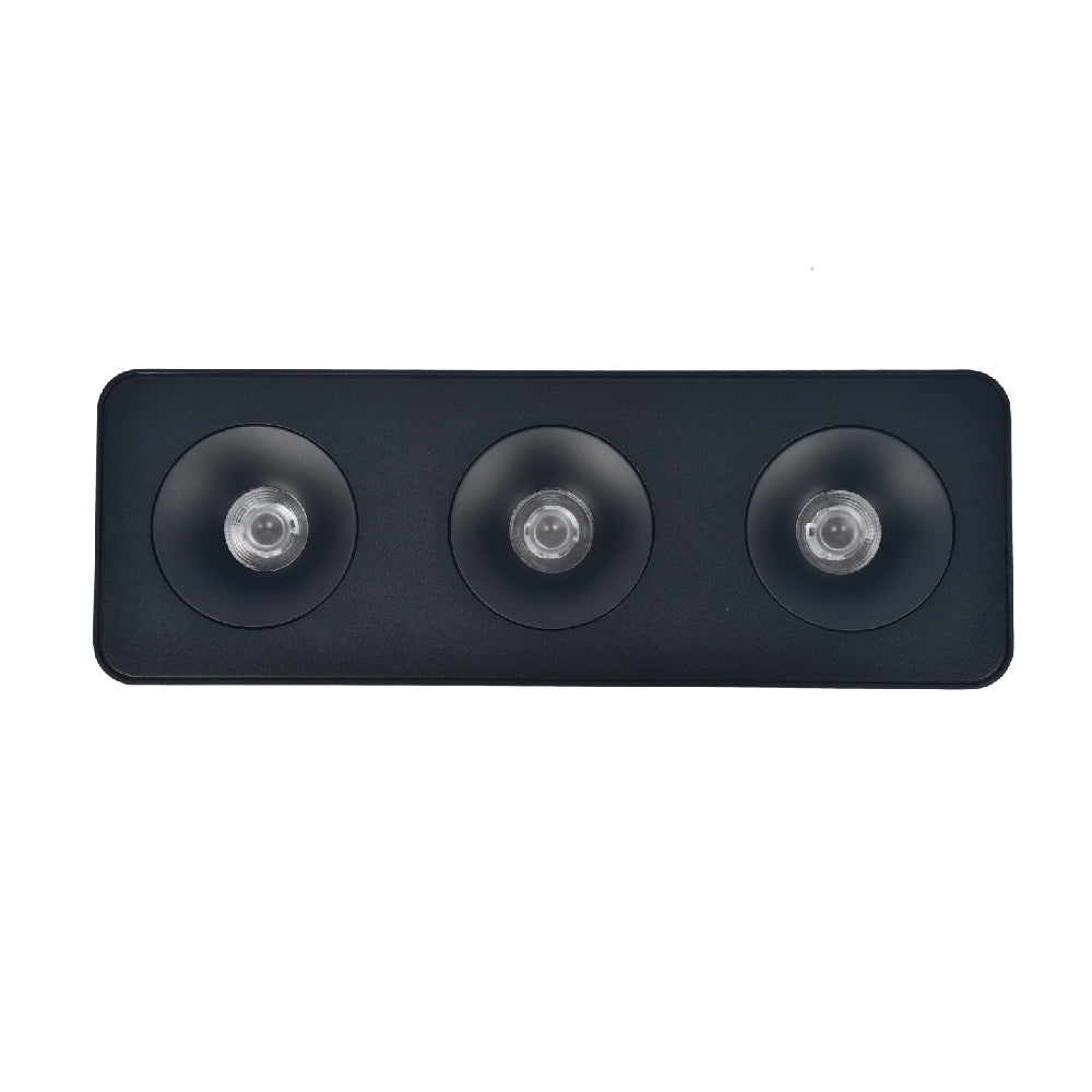 Inlight Downlight Mounted σποτ 3*8W 3CCT σε μαύρη απόχρωση (X00280B)
