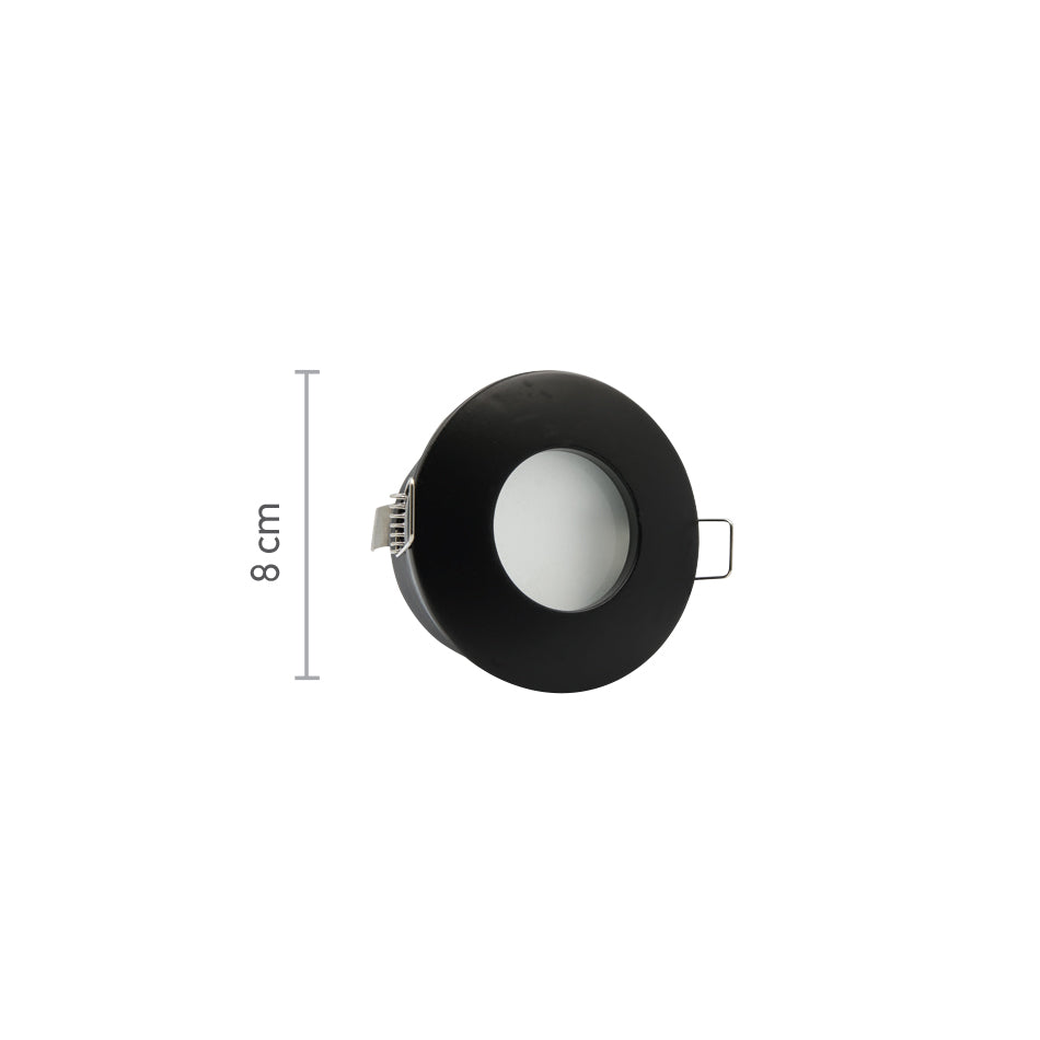 InLight Χωνευτό σποτ από χρώμιο μέταλλο 1XGU10 IP44 D:8cm (Χ0008-CH)