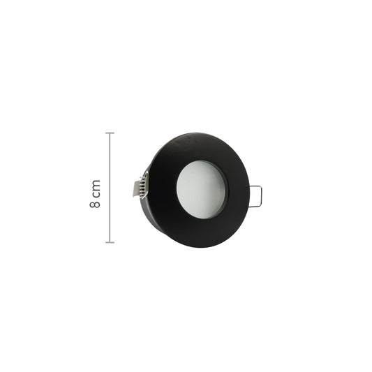 InLight Χωνευτό σποτ από χρώμιο μέταλλο 1XGU10 IP44 D:8cm (Χ0008-CH)
