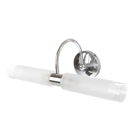 InLight Επιτοίχιο φωτιστικό από χρώμιο μέταλλο και αμμοβολή γυαλί 2XG9 D:31,5cm (1041-Χρώμιο)