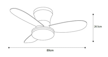 it-Lighting AURORA Ανεμιστήρας Οροφής με LED 20W, DC Μοτέρ & Smart App - Μαύρο/Ξύλο (102001020)