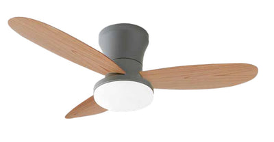 it-Lighting AURORA Ανεμιστήρας Οροφής με LED 20W, DC Μοτέρ & Smart App - Γκρι/Ξύλο (102001030)
