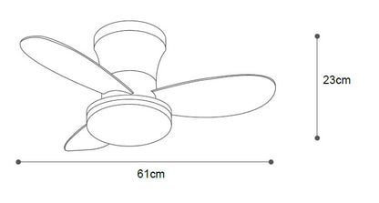 it-Lighting  BAY Ανεμιστήρας Οροφής με LED 20W, DC Μοτέρ & Smart App - Μαύρο/Ξύλο (102000920)