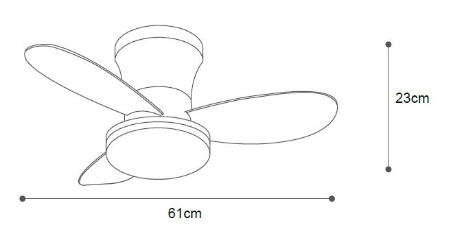 it-Lighting  BAY Ανεμιστήρας Οροφής με LED 20W, DC Μοτέρ & Smart App - Γκρι / Ξύλο (102000930)