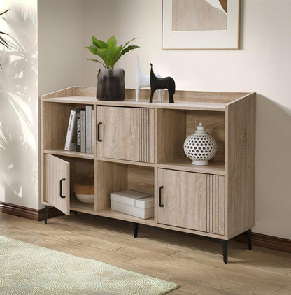 ΒΙΒΛΙΟΘΗΚΗ-ΡΑΦΙΕΡΑ Fylliana Board SONOMA ΧΡΩΜΑ 120x30x80εκ