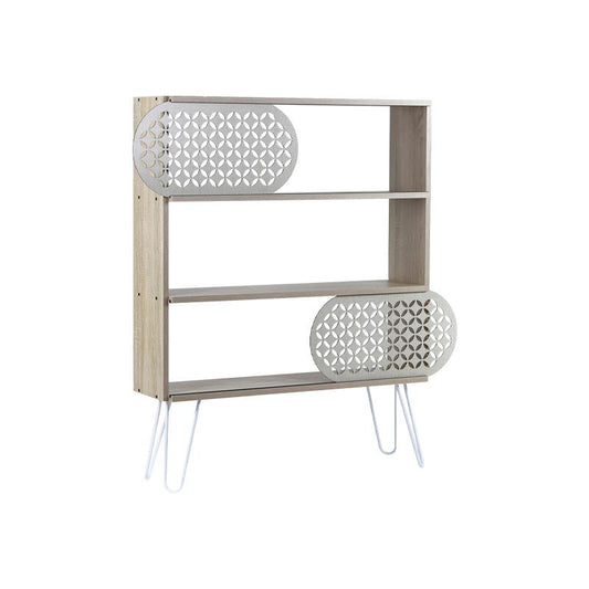 ΒΙΒΛΙΟΘΗΚΗ-ΡΑΦΙΕΡΑ Fylliana "Elmira" ΟΑΚ-ΛΕΥΚΟ 117x25x94εκ