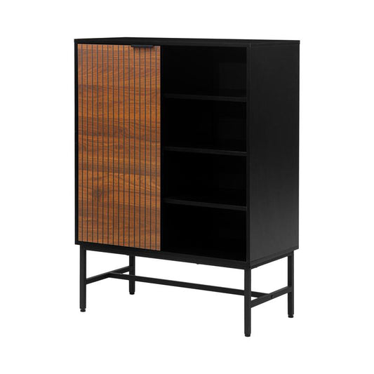 ΒΙΒΛΙΟΘΗΚΗ-ΡΑΦΙΕΡΑ ΜΕ 4 ΡΑΦΙΑ KAI 1 ΝΤΟΥΛΑΠΙ Fylliana FL2405 ΜΑΥΡΟ-ΚΑΦΕ ΧΡΩΜΑ 80x40x110εκ