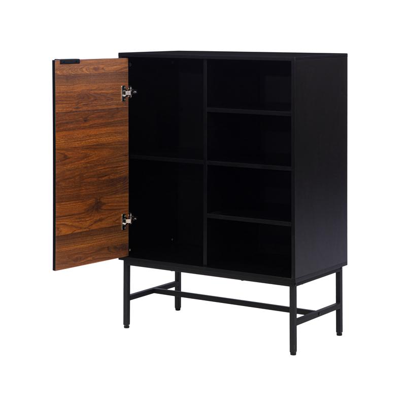 ΒΙΒΛΙΟΘΗΚΗ-ΡΑΦΙΕΡΑ ΜΕ 4 ΡΑΦΙΑ KAI 1 ΝΤΟΥΛΑΠΙ Fylliana FL2405 ΜΑΥΡΟ-ΚΑΦΕ ΧΡΩΜΑ 80x40x110εκ