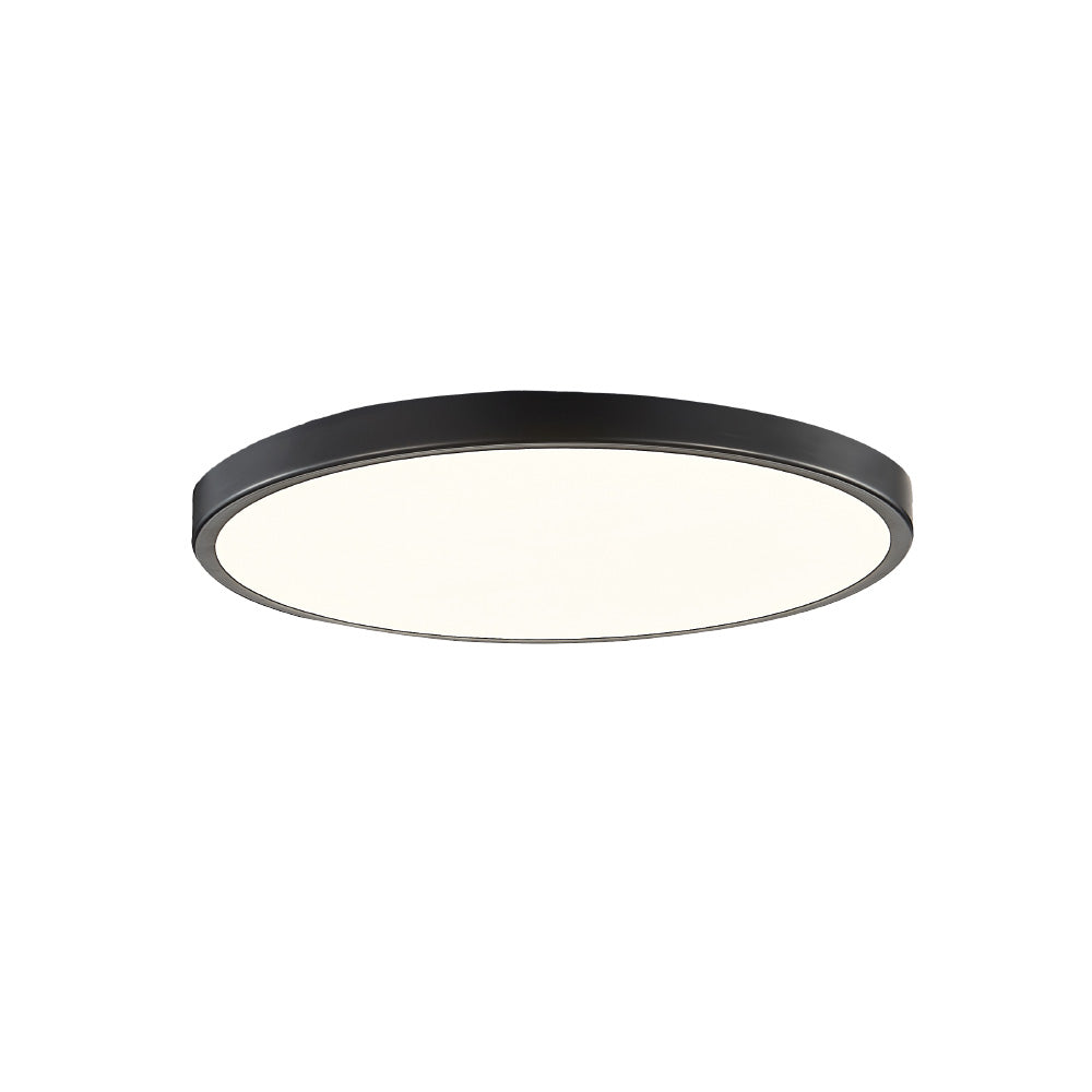 Inlight Πλαφονιέρα οροφής LED 24W 3CCT (by switch on base) σε μαύρη απόχρωση D:30x2,5cm (42036-D-Black)