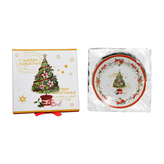 ΧΡΙΣΤΟΥΓΕΝΝΙΑΤΙΚΟ ΚΕΡΑΜΙΚΟ ΣΕΤ ΠΑΣΤΑΣ 6 ΤΕΜ ΣΕ ΚΟΥΤΙ Fylliana FL669017 ΛΕΥΚΟ-ΚΟΚΚΙΝΟ 19εκ