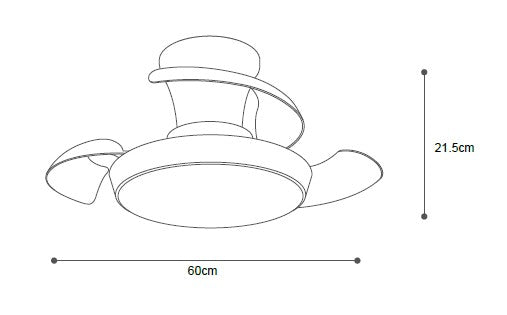 it-Lighting CLARK Ανεμιστήρας Οροφής με LED 24W, DC Μοτέρ & Smart App - Total White (102001110)