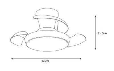 it-Lighting CLARK Ανεμιστήρας Οροφής με LED 24W, DC Μοτέρ & Smart App - Total White (102001110)