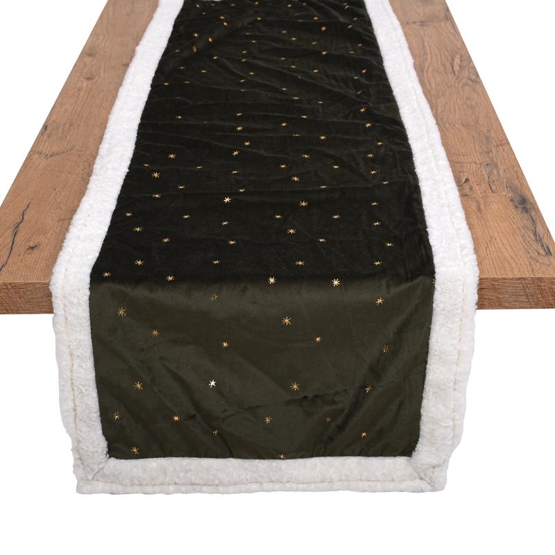 ΔΙΑΚΟΣΜΗΤΙΚΗ ΧΡΙΣΤΟΥΓΕΝΝΙΑΤΙΚΗ ΤΡΑΒΕΡΣΑ Fylliana FL1986 ΠΡΑΣΙΝΟ-ΛΕΥΚΟ-ΧΡΥΣΟ 40x140εκ