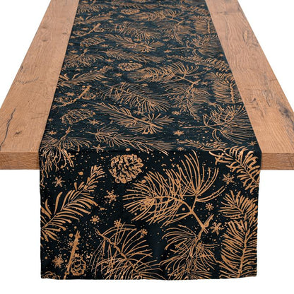 ΔΙΑΚΟΣΜΗΤΙΚΗ ΧΡΙΣΤΟΥΓΕΝΝΙΑΤΙΚΗ ΤΡΑΒΕΡΣΑ Fylliana FL286 ΜΠΛΕ ΜΕ ΧΡΥΣΟ 40x140εκ