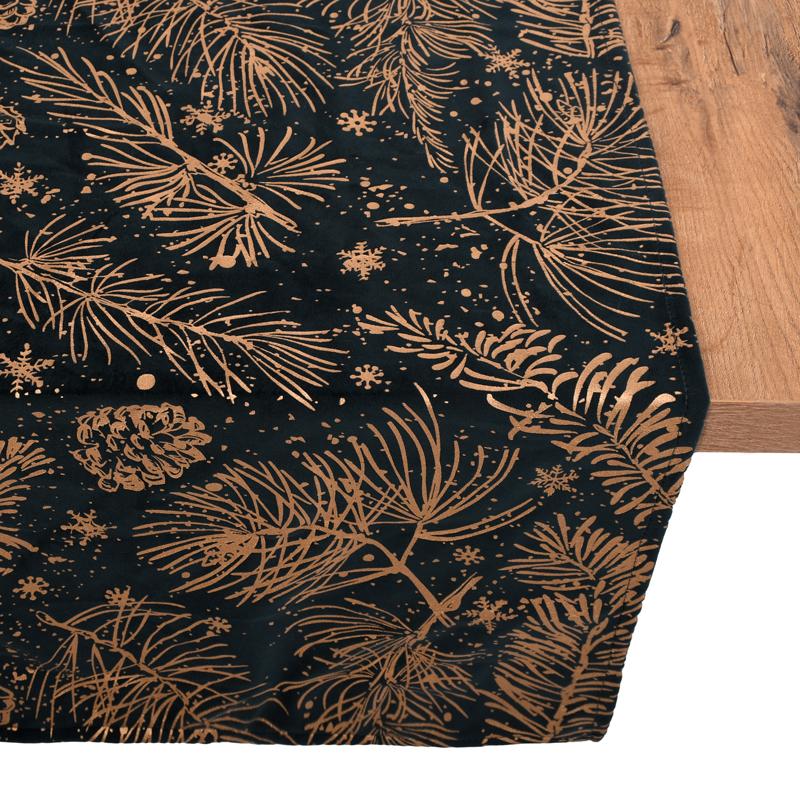 ΔΙΑΚΟΣΜΗΤΙΚΗ ΧΡΙΣΤΟΥΓΕΝΝΙΑΤΙΚΗ ΤΡΑΒΕΡΣΑ Fylliana FL286 ΜΠΛΕ ΜΕ ΧΡΥΣΟ 40x140εκ