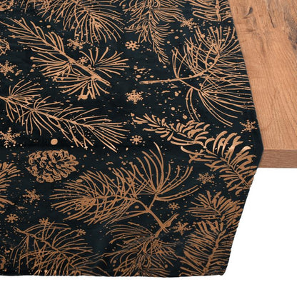 ΔΙΑΚΟΣΜΗΤΙΚΗ ΧΡΙΣΤΟΥΓΕΝΝΙΑΤΙΚΗ ΤΡΑΒΕΡΣΑ Fylliana FL286 ΜΠΛΕ ΜΕ ΧΡΥΣΟ 40x140εκ