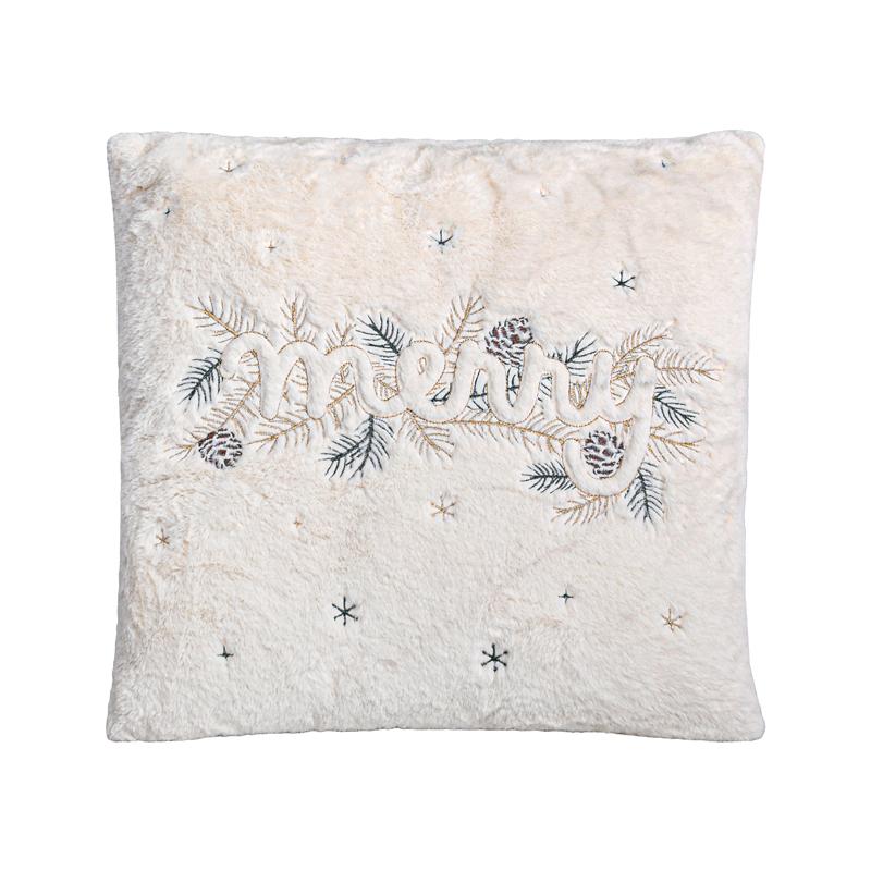 ΔΙΑΚΟΣΜΗΤΙΚΟ ΧΡΙΣΤΟΥΓΕΝΝΙΑΤΙΚΟ ΜΑΞΙΛΑΡΙ Fylliana FL006 ΛΕΥΚΟ 45x45x5εκ