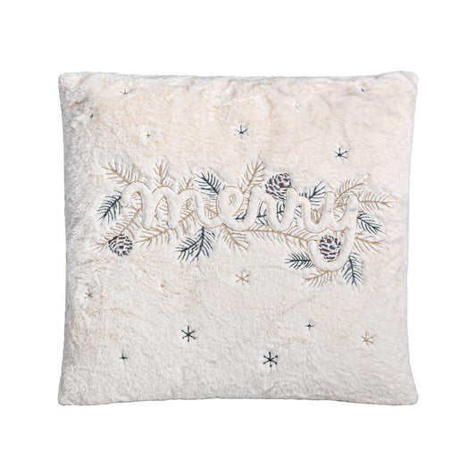 ΔΙΑΚΟΣΜΗΤΙΚΟ ΧΡΙΣΤΟΥΓΕΝΝΙΑΤΙΚΟ ΜΑΞΙΛΑΡΙ Fylliana FL006 ΛΕΥΚΟ 45x45x5εκ