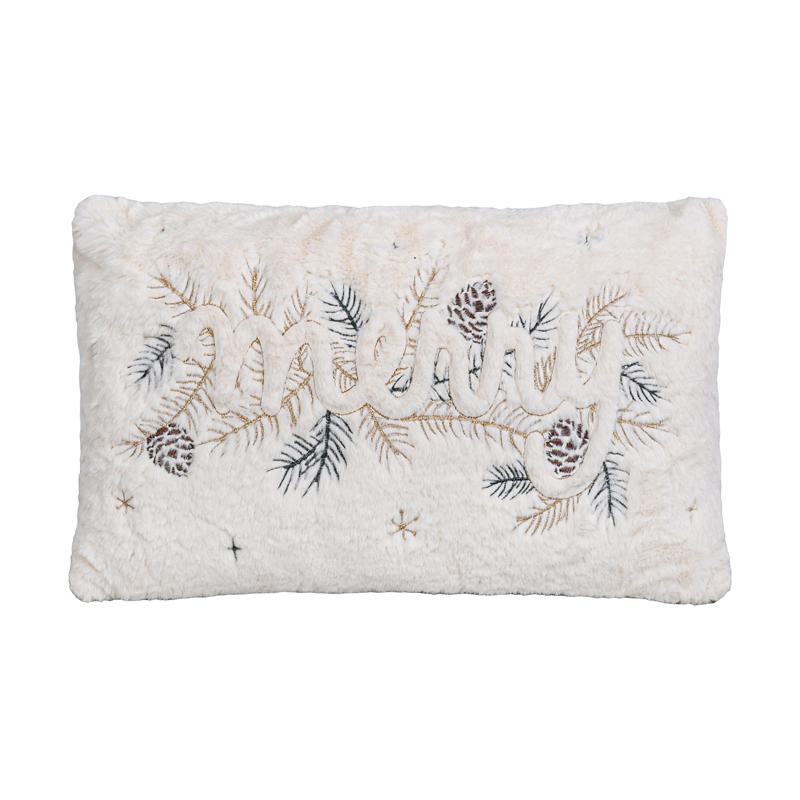 ΔΙΑΚΟΣΜΗΤΙΚΟ ΧΡΙΣΤΟΥΓΕΝΝΙΑΤΙΚΟ ΜΑΞΙΛΑΡΙ Fylliana FL006 ΛΕΥΚΟ-ΜΠΕΖ 30x50x5εκ