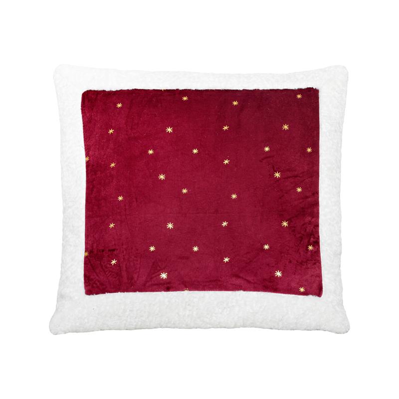 ΔΙΑΚΟΣΜΗΤΙΚΟ ΧΡΙΣΤΟΥΓΕΝΝΙΑΤΙΚΟ ΜΑΞΙΛΑΡΙ Fylliana FL314 ΜΩΒ-ΛΕΥΚΟ-ΧΡΥΣΟ 45x45x5εκ