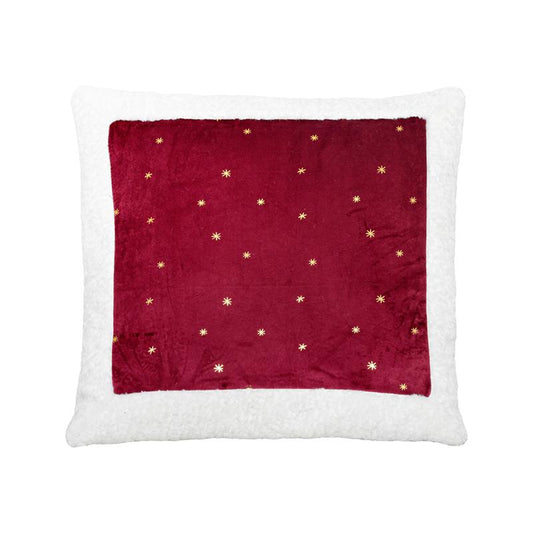 ΔΙΑΚΟΣΜΗΤΙΚΟ ΧΡΙΣΤΟΥΓΕΝΝΙΑΤΙΚΟ ΜΑΞΙΛΑΡΙ Fylliana FL314 ΜΩΒ-ΛΕΥΚΟ-ΧΡΥΣΟ 45x45x5εκ