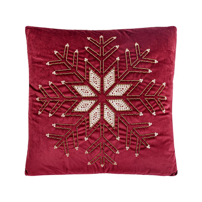 ΔΙΑΚΟΣΜΗΤΙΚΟ ΧΡΙΣΤΟΥΓΕΝΝΙΑΤΙΚΟ ΜΑΞΙΛΑΡΙ Fylliana FL414 ΚΟΚΚΙΝΟ ΜΕ ΧΡΥΣΟ 45x45x5εκ