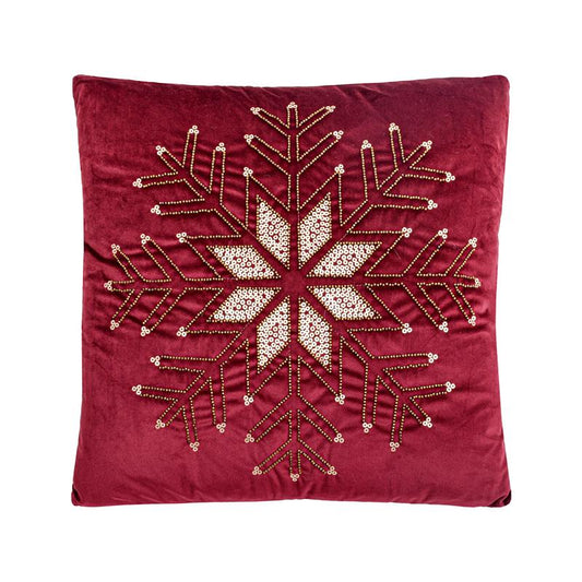 ΔΙΑΚΟΣΜΗΤΙΚΟ ΧΡΙΣΤΟΥΓΕΝΝΙΑΤΙΚΟ ΜΑΞΙΛΑΡΙ Fylliana FL414 ΚΟΚΚΙΝΟ ΜΕ ΧΡΥΣΟ 45x45x5εκ