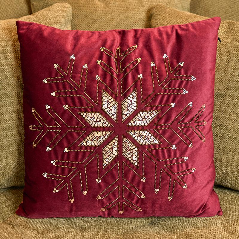 ΔΙΑΚΟΣΜΗΤΙΚΟ ΧΡΙΣΤΟΥΓΕΝΝΙΑΤΙΚΟ ΜΑΞΙΛΑΡΙ Fylliana FL414 ΚΟΚΚΙΝΟ ΜΕ ΧΡΥΣΟ 45x45x5εκ