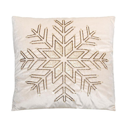 ΔΙΑΚΟΣΜΗΤΙΚΟ ΧΡΙΣΤΟΥΓΕΝΝΙΑΤΙΚΟ ΜΑΞΙΛΑΡΙ Fylliana FL414 ΜΠΕΖ ΜΕ ΧΡΥΣΟ 45x45x5εκ