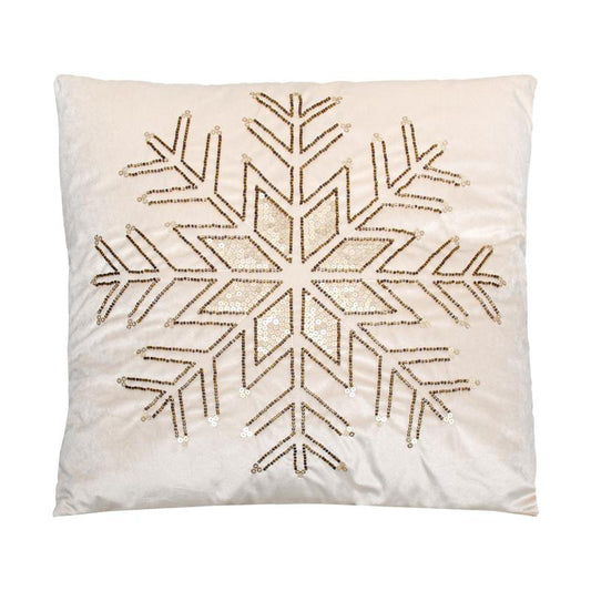 ΔΙΑΚΟΣΜΗΤΙΚΟ ΧΡΙΣΤΟΥΓΕΝΝΙΑΤΙΚΟ ΜΑΞΙΛΑΡΙ Fylliana FL414 ΜΠΕΖ ΜΕ ΧΡΥΣΟ 45x45x5εκ