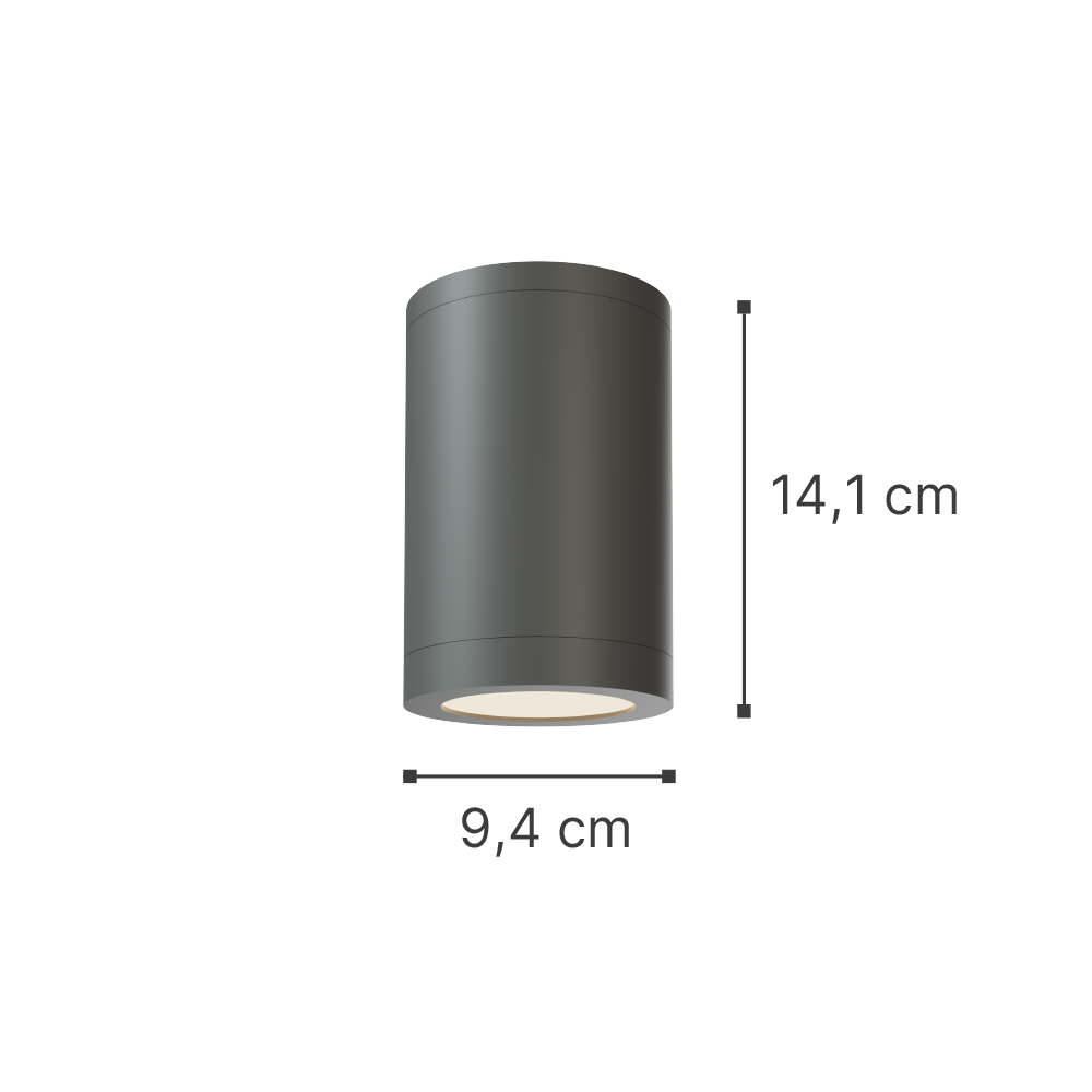 it-Lighting Reindeer 1xGU10 Outdoor Ceiling Down Light Anthracite D:14.1cmx9,4cm (80300544)