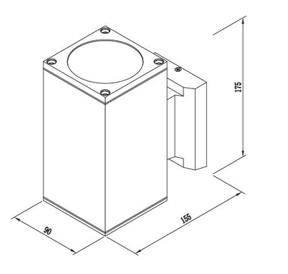 it-Lighting Elarbee E27 Outdoor Wall Lamp with Up or Down light in White (80203824)