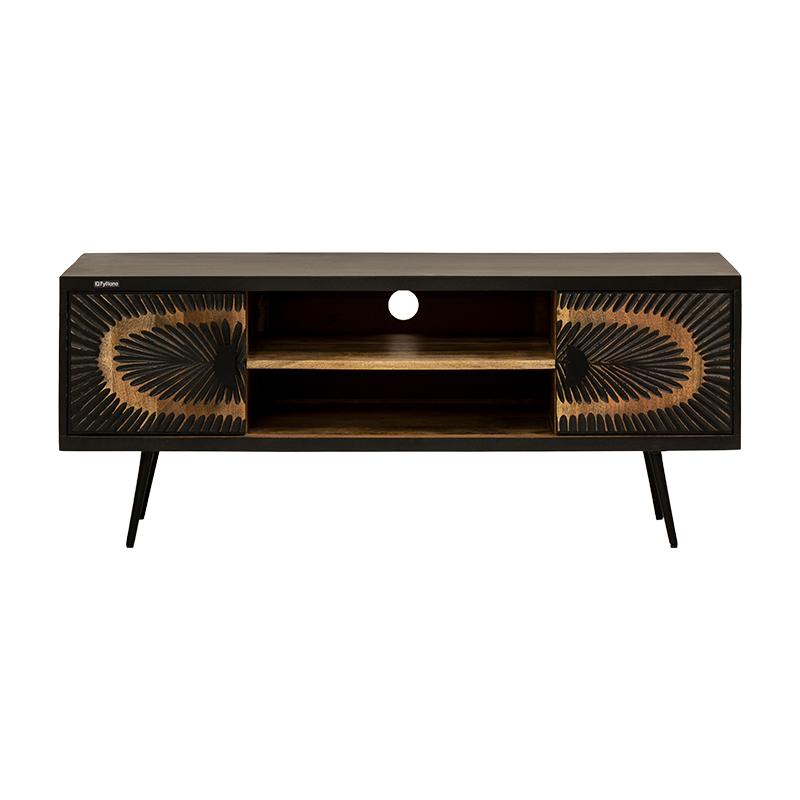 ΕΠΙΠΛΟ ΤΗΛΕΟΡΑΣΗΣ Fylliana Kanpur ΜΑΥΡΟ ΜΕ ΕΦΕ ΠΑΛΑΙΩΣΗΣ ΧΡΩΜΑ 135x40x55εκ