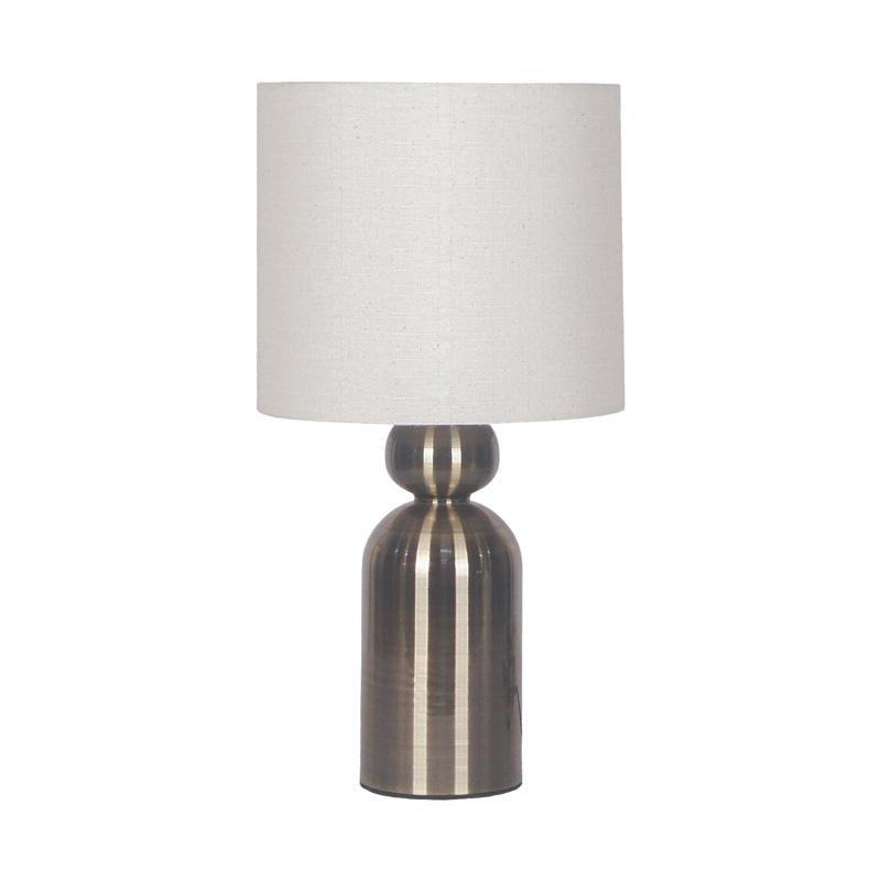 ΕΠΙΤΡΑΠΕΖΙΑ ΛΑΜΠΑ Fylliana FL24516 ΜΕΤΑΛΛΙΚΗ ΑΣΗΜΙ ΧΡΩΜΑ 21x40εκ Ε27