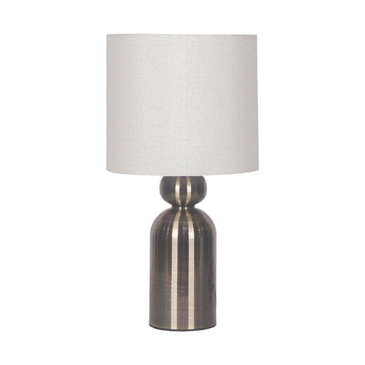 ΕΠΙΤΡΑΠΕΖΙΑ ΛΑΜΠΑ Fylliana FL24516 ΜΕΤΑΛΛΙΚΗ ΑΣΗΜΙ ΧΡΩΜΑ 21x40εκ Ε27